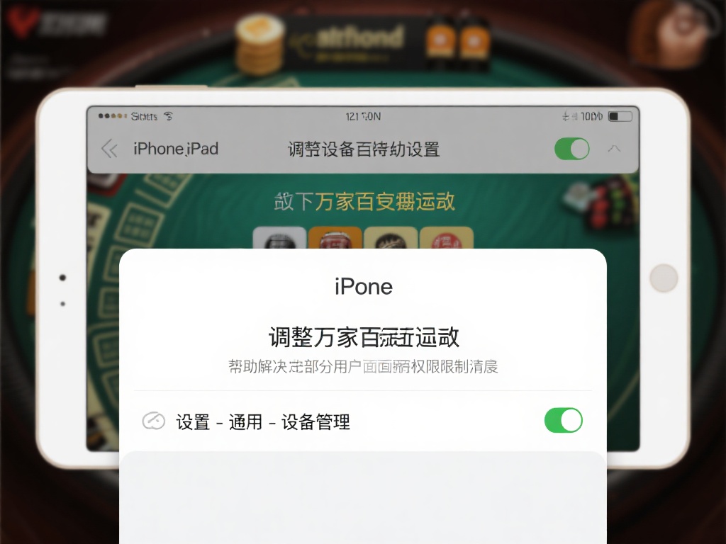调整设备允许设置：打开您的iPhone或iPad，