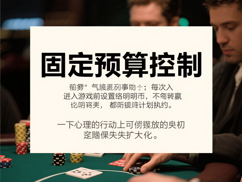 “固定预算控制”：切勿意气用事，每次进入游戏前设置