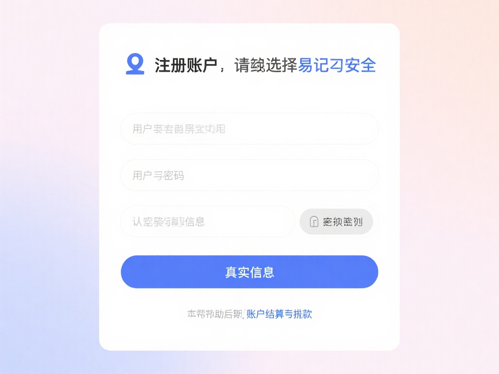 注册账户时，请选择易记又安全的用户名与密码，并认真