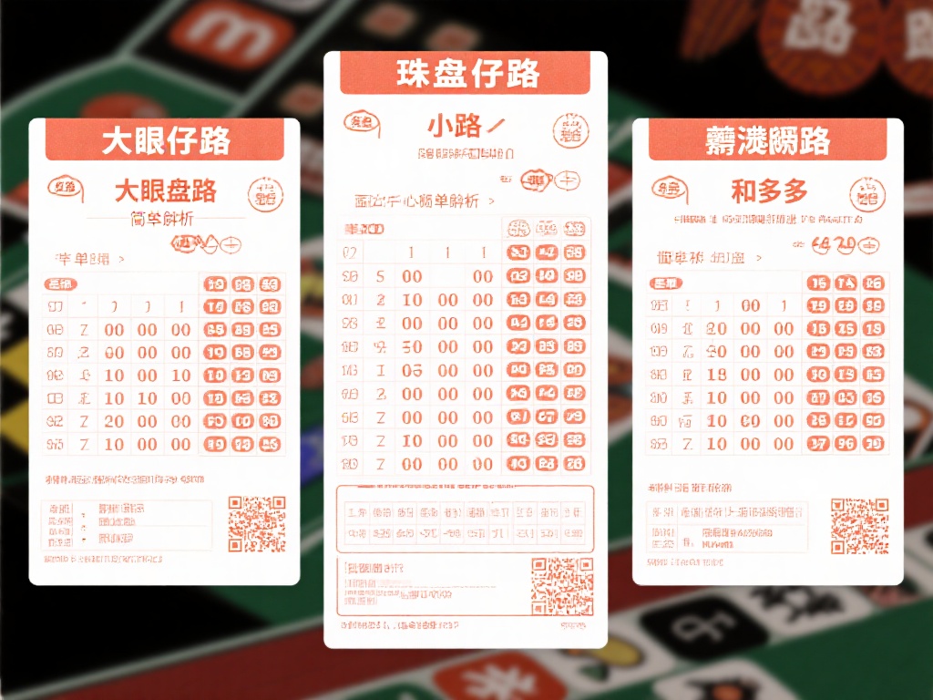 路单中包含五大类型：珠盘路、大眼仔路、小路、曱甴路