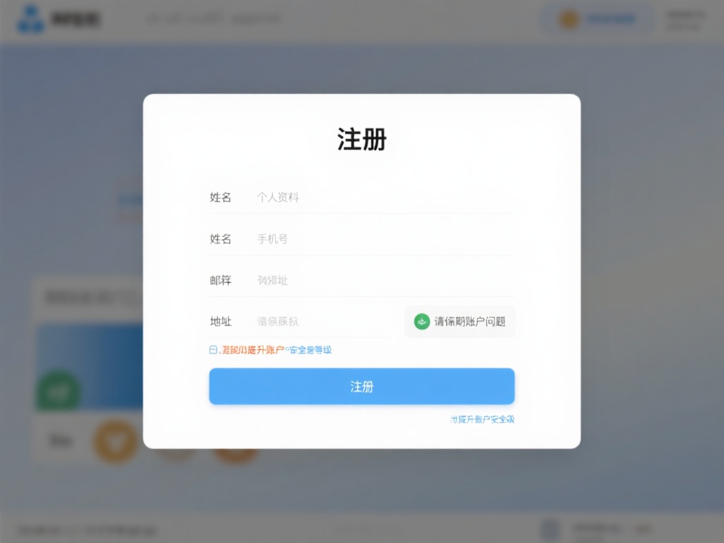 填写注册信息
进入注册页面后，需准备个人资料如姓