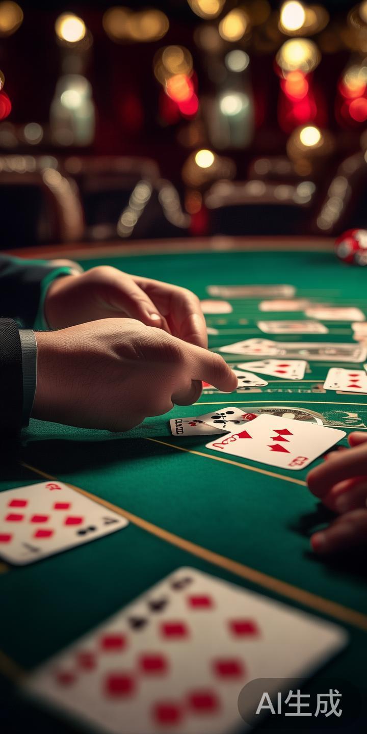 一、牌面点数
百家乐采用的是“点数总和”方式计算